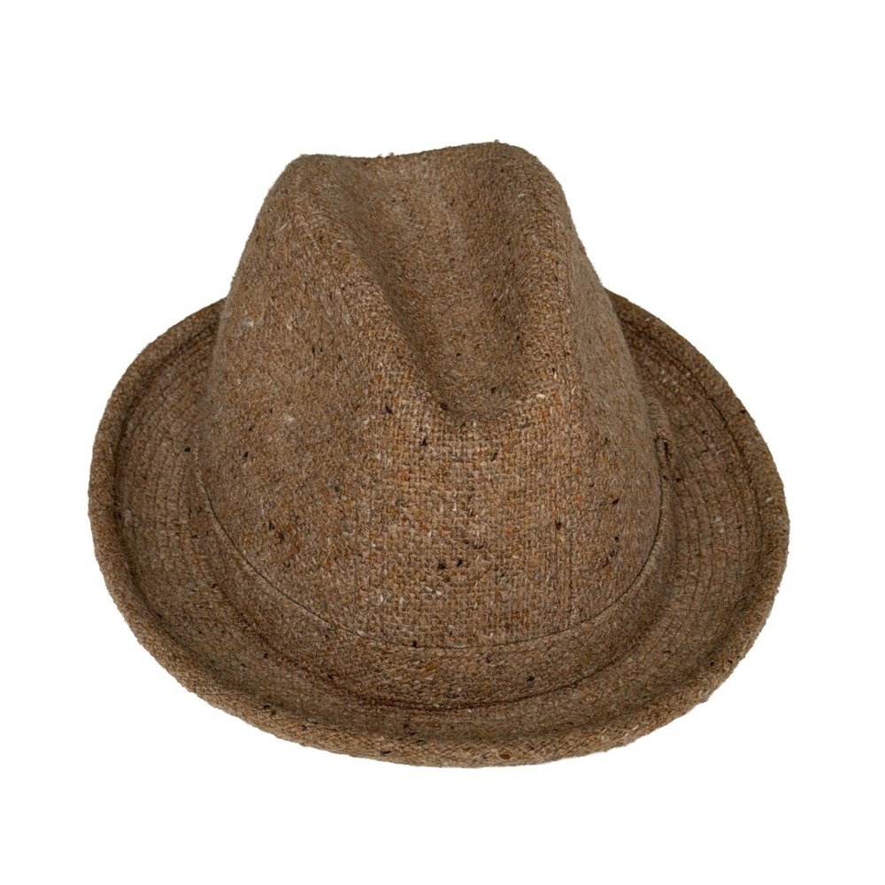 Brown Tweed Wool Men's Fedora Vintage Duke Collection Rare Fitted 7 - 7.125"